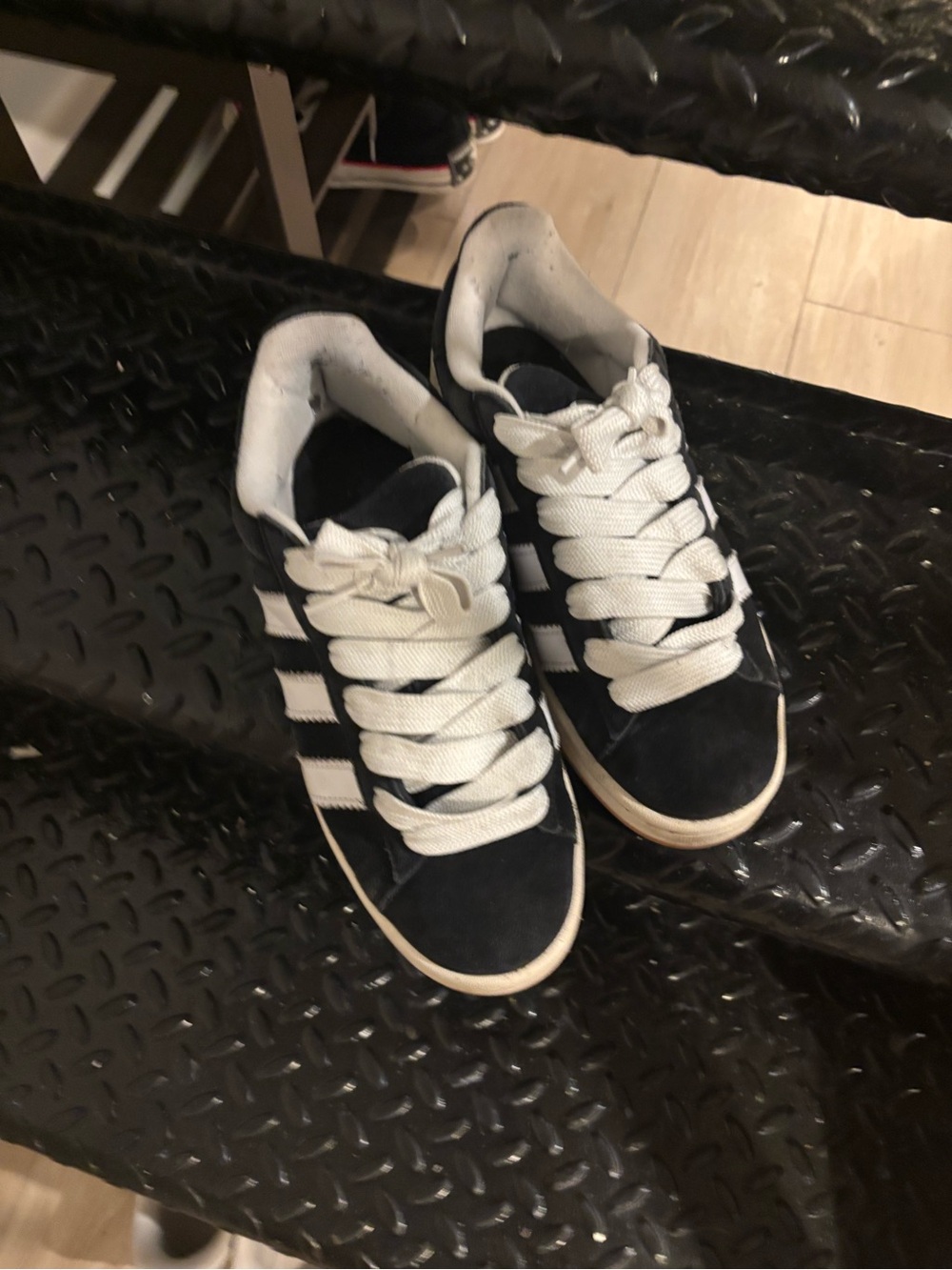 adidas Black and White Low-Top Sneaker